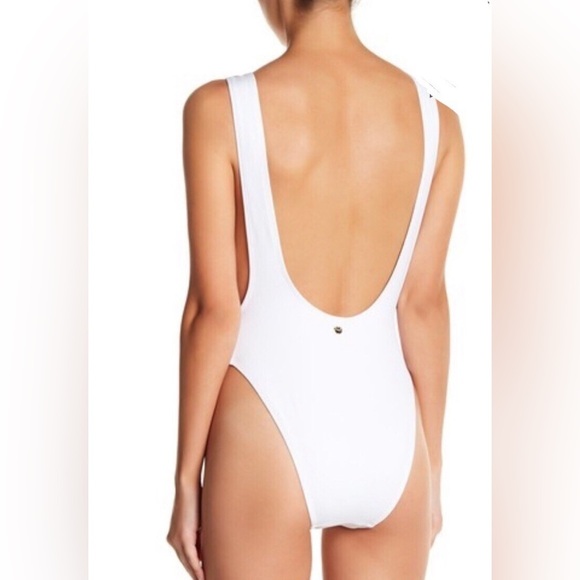 Juicy Couture Black Label Rainbow Embroidered White One Piece Swimsuit - Picture 2 of 9